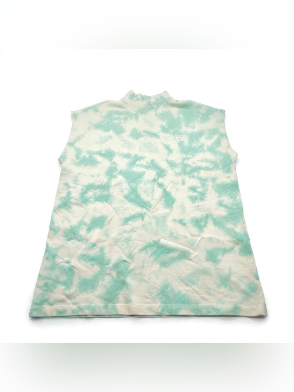Nike Mint Green Tie-Dye Mock Neck Sleeveless Tank Top (Large)